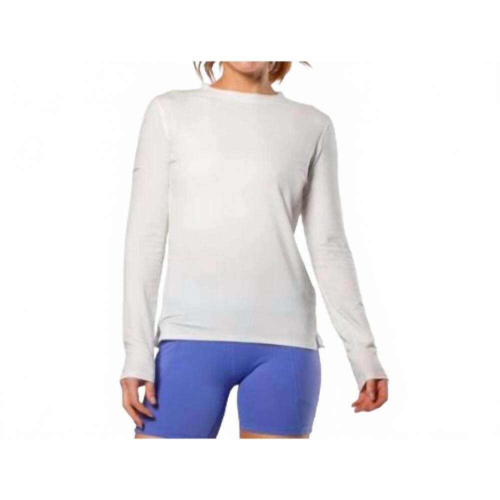 NEW NATHAN SPORTS dash long sleeve shirt in white